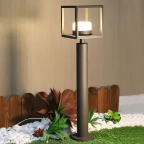 Outdoor Pathway Light LED Bollard Waterproof Garden Landscape Lighting Floor Lamp For Walkway 36516 (Option: grey)