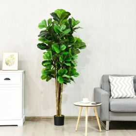 6-Feet Artificial Indoor-Outdoor Home Decorative Planter (Option: Green)